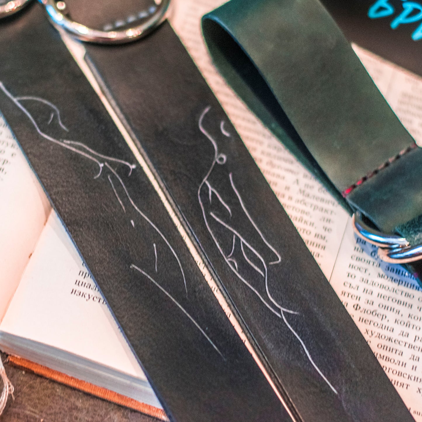 Handcrafted Leather Bookmark